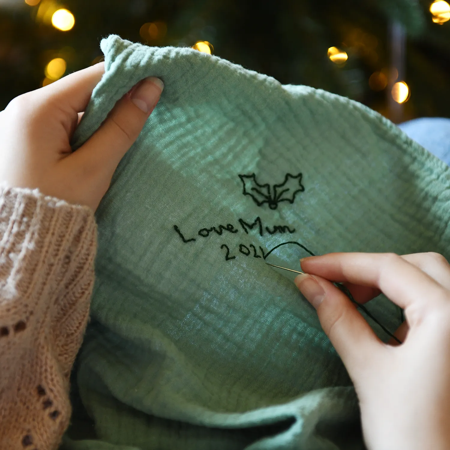 Stitch And Pass Me On Reusable Fabric Gift Wrap
