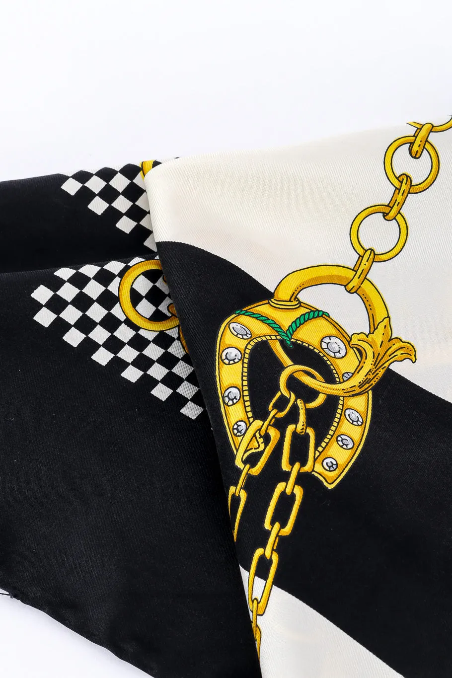 Striped Charm Pendant Scarf
