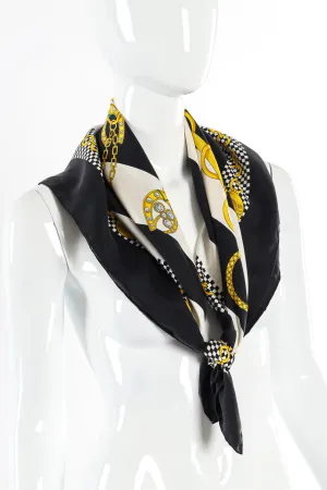 Striped Charm Pendant Scarf