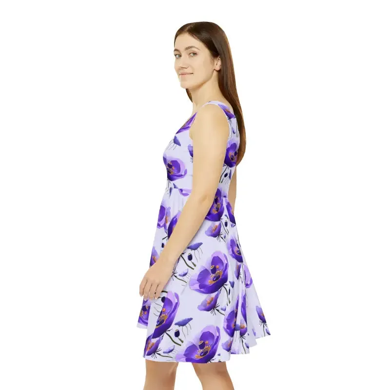 Stunning Purple Poppy Skater Dress Makes Waves