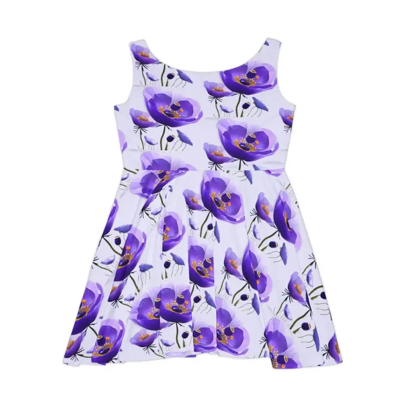 Stunning Purple Poppy Skater Dress Makes Waves