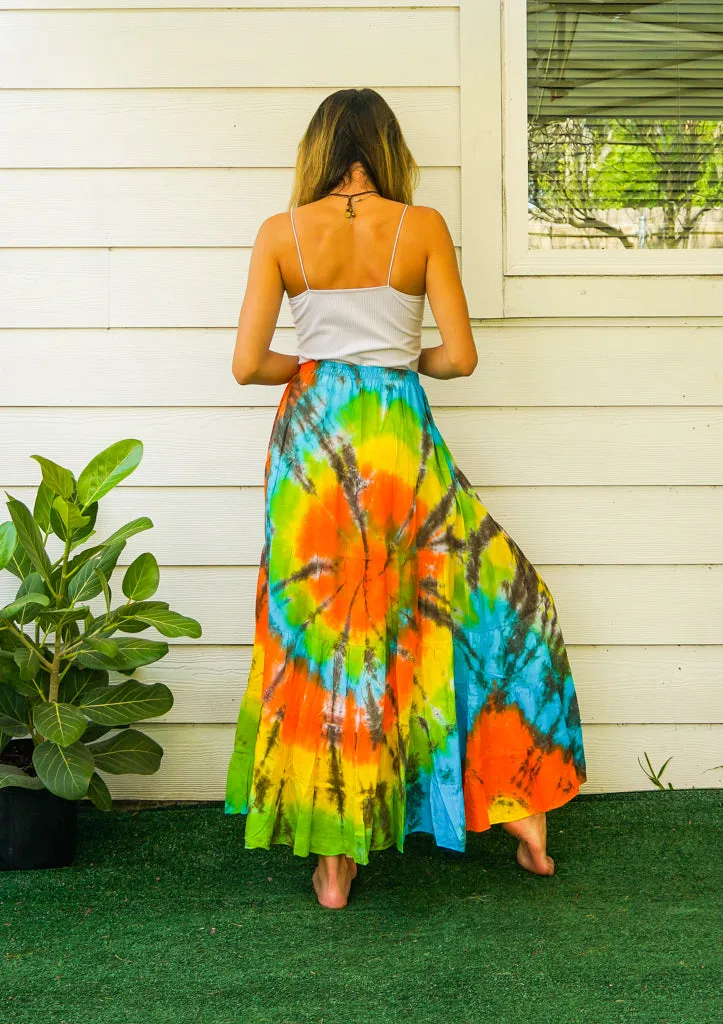 Summer Rhythm Hand Dyed Tiered Maxi Skirt