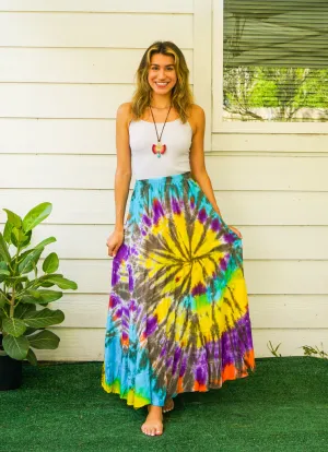 Summer Solstice Hand Dyed Tiered Maxi Skirt