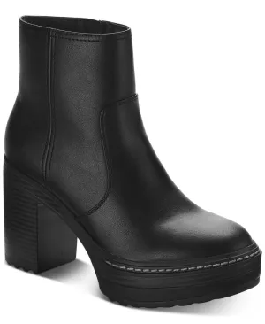 Sun   Stone Womens Kinsley Platform Booties 10014121100 Black 9M