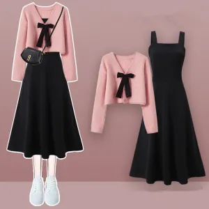 Sweater   Suspender Dress Two-piece Set UB99160