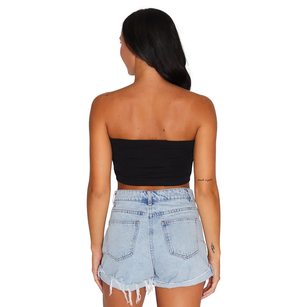 Tampa Spartans Black Bandeau Top