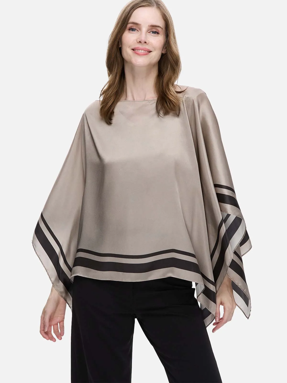 Taupe Silk Duo Wrap