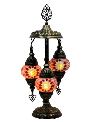 Thalia Boho Handcrafted 3 Tiered Mosaic Table Lamp
