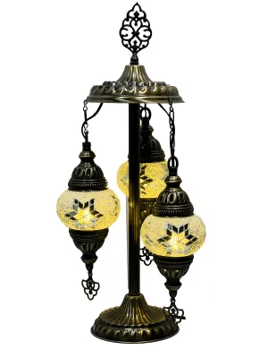 Thallo Boho Handcrafted 3 Tiered Mosaic Table Lamp