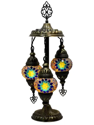 Thenereids Boho Handcrafted 3 Tiered Mosaic Table Lamp