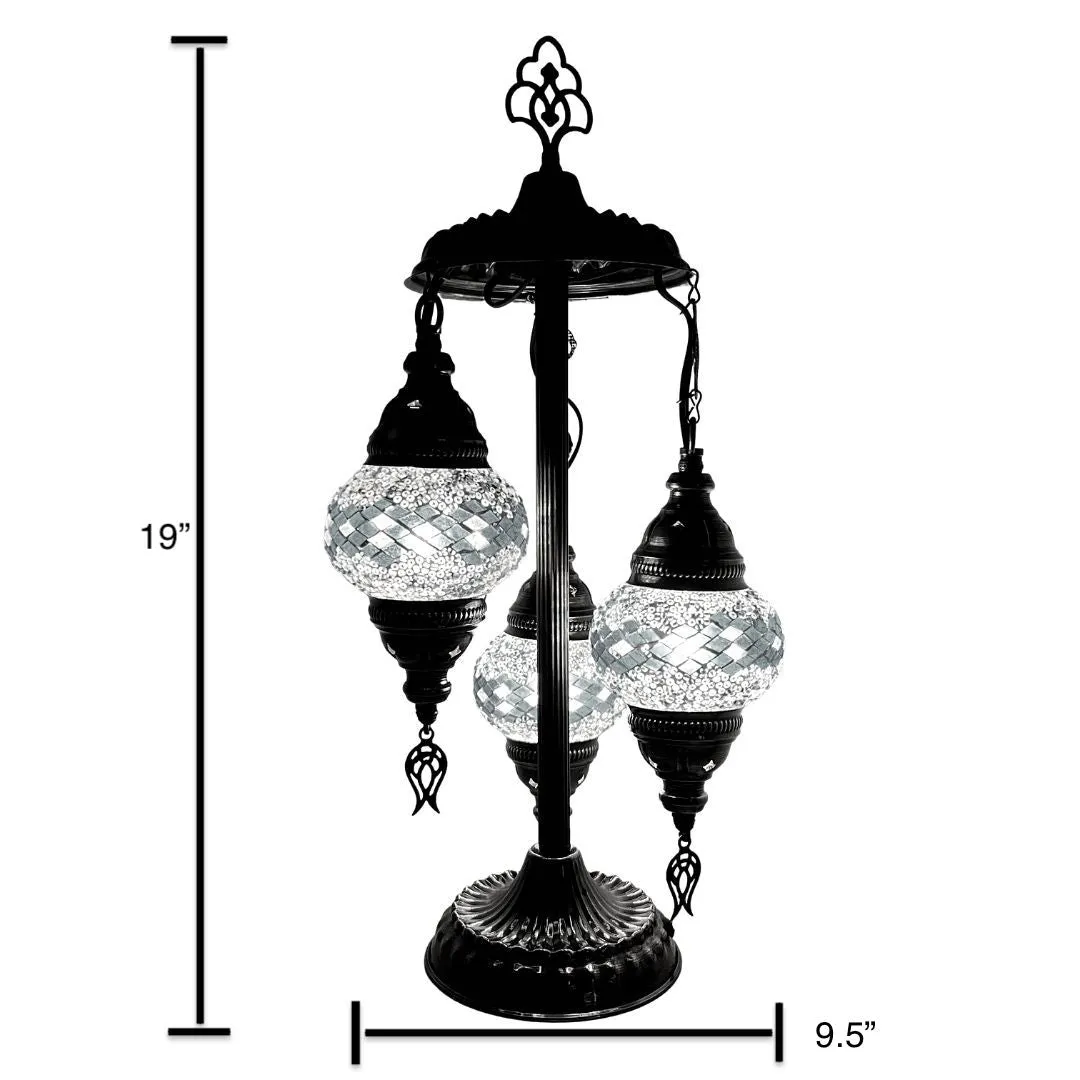 Thenereids Boho Handcrafted 3 Tiered Mosaic Table Lamp