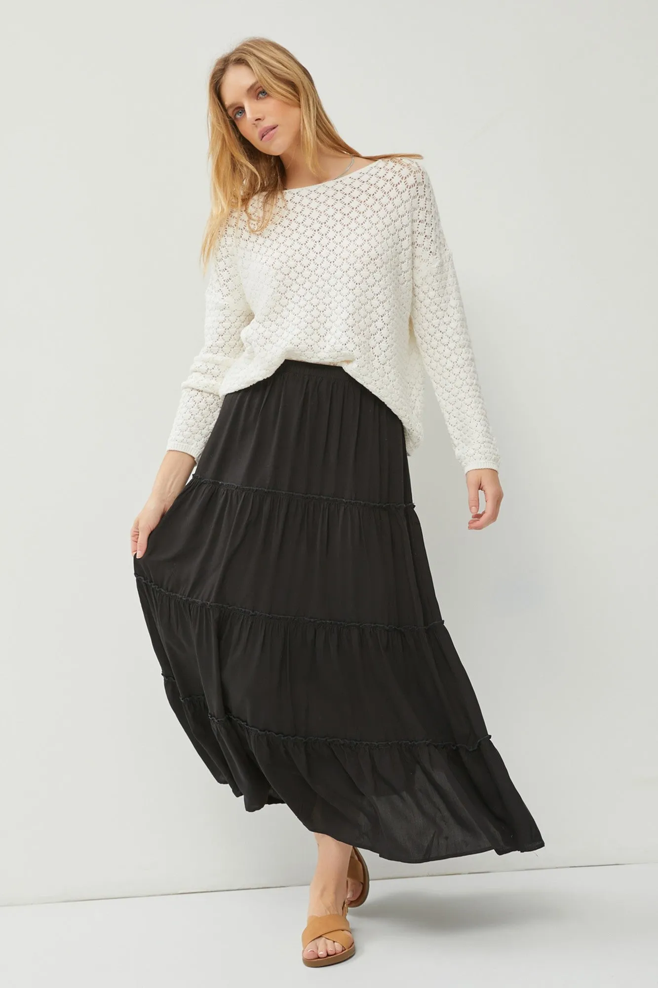 Tiered Maxi Skirt