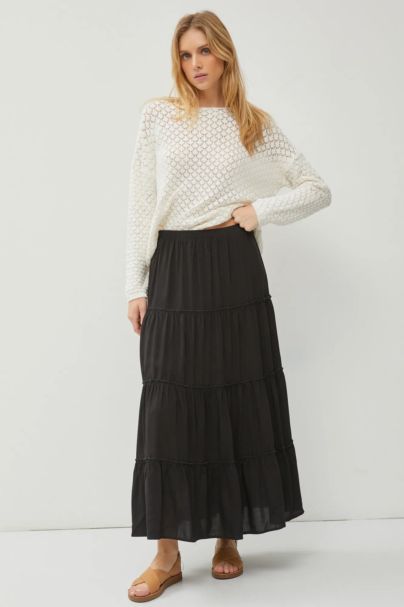 Tiered Maxi Skirt
