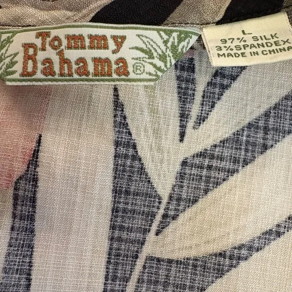 Tommy Bahama Black Floral Silk Wrap Skirt
