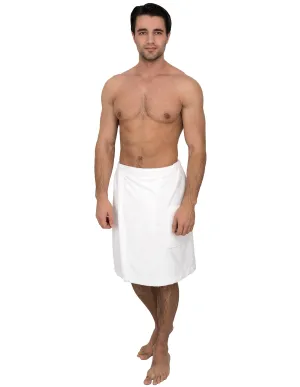 TowelSelections Men's Wrap Adjustable Cotton Fleece Shower Bath Gym Cover Up