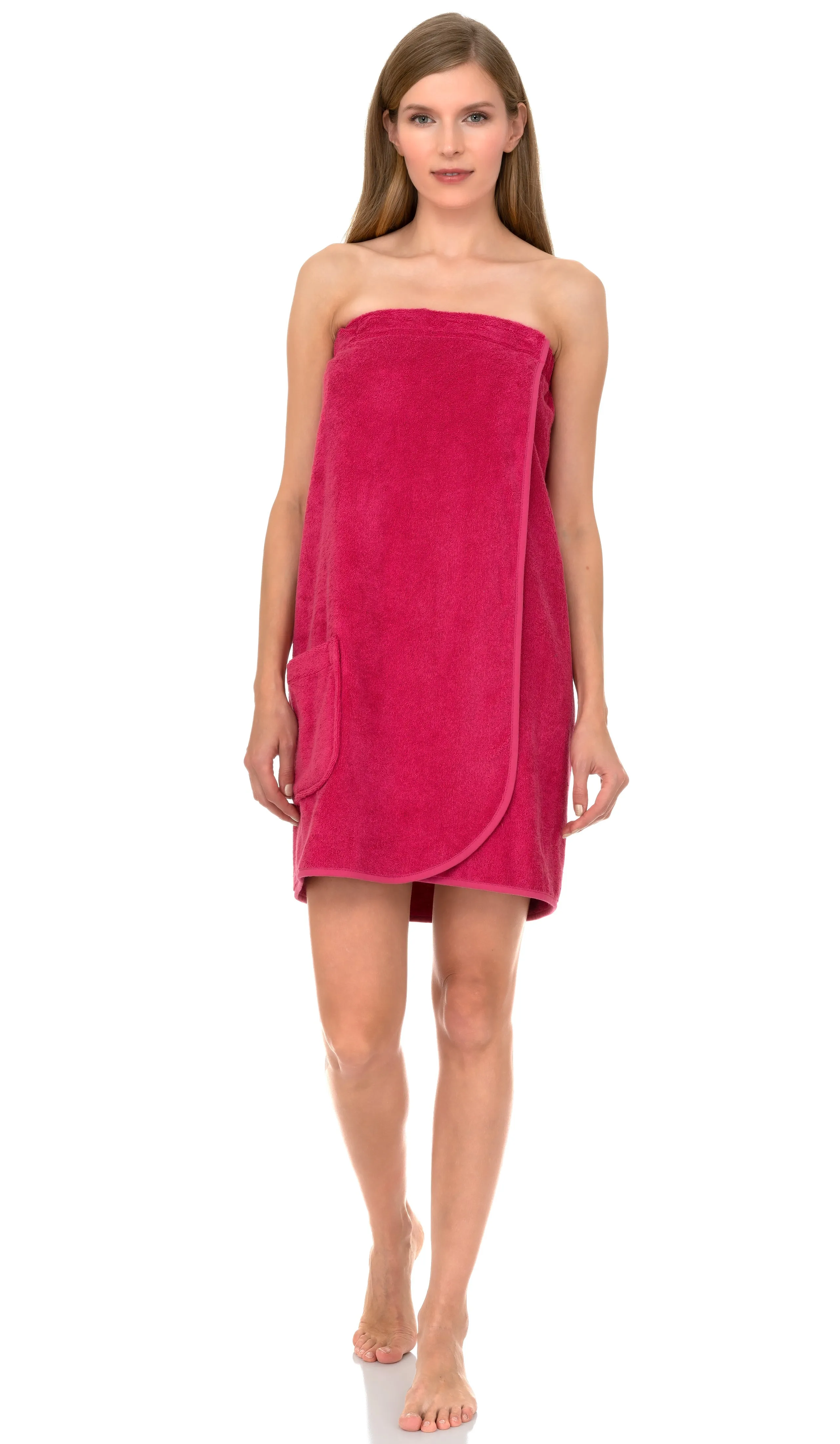 TowelSelections Women’s Bath Shower Wrap Adjustable Spa Terry Cloth Cover-up