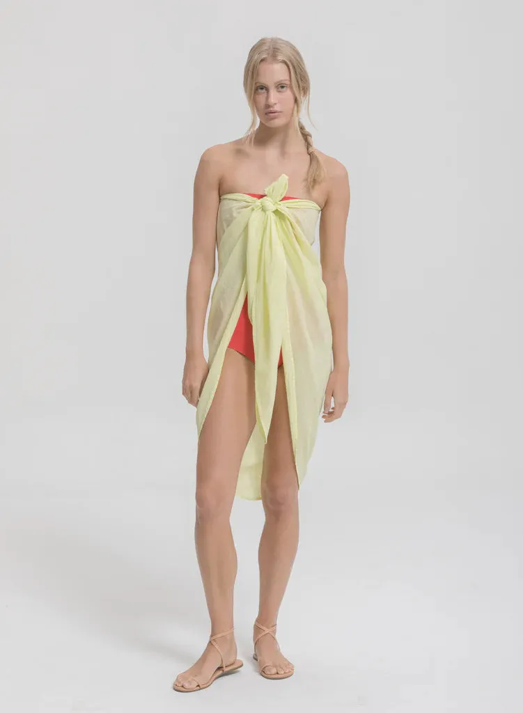 TRINITY WRAP SKIRT - PASTEL LIME