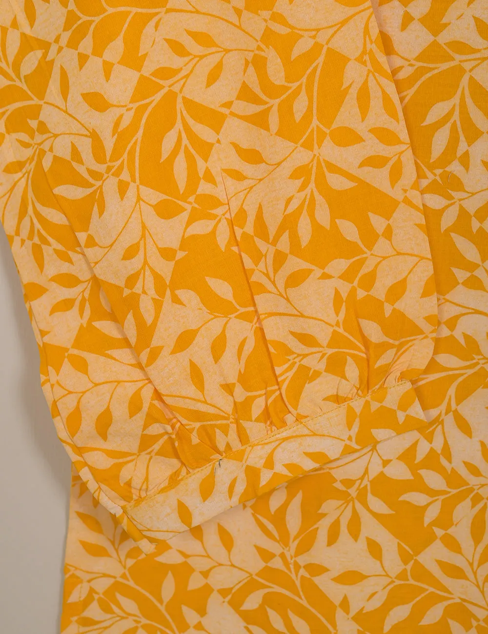 TS-120-Yellow - Cotton Printed Stitched