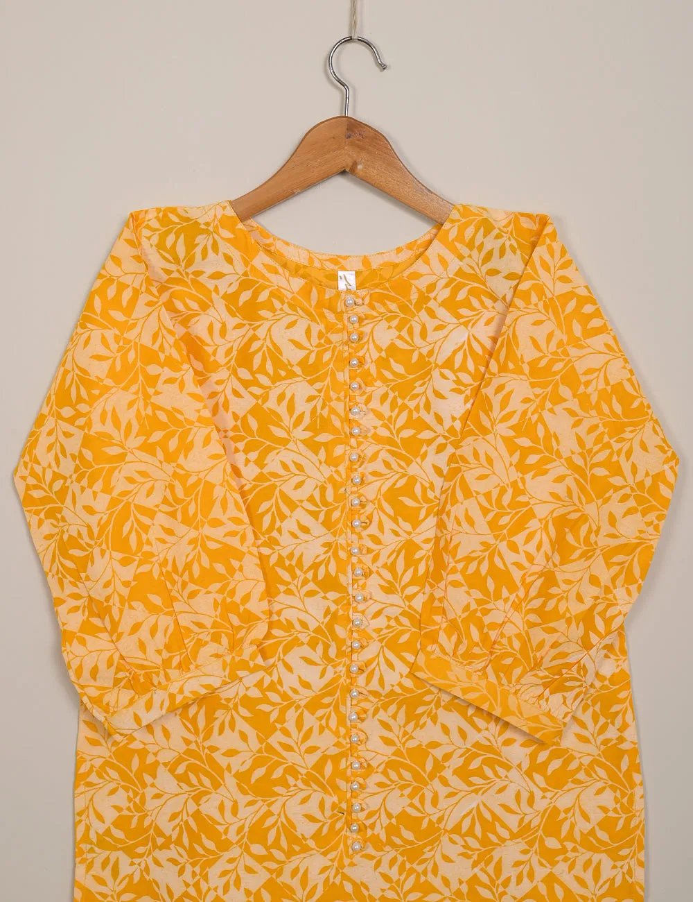 TS-120-Yellow - Cotton Printed Stitched