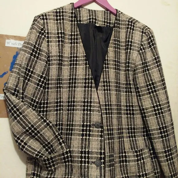 Units vintage  blazer silk  plaid limited edition