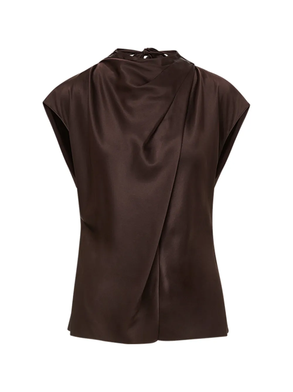 Veronica Beard Leilany Top in Dark Chocolate