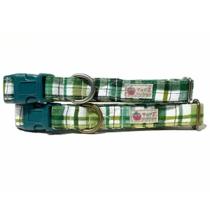 Very Vintage Organic Cotton Collar Finn Green Plaid