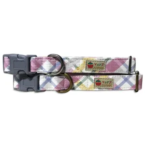 Very Vintage Organic Cotton Collar Orchid Rain Spring Plaid