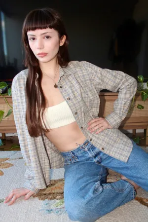 Vintage 90s Plaid Button Up (S)