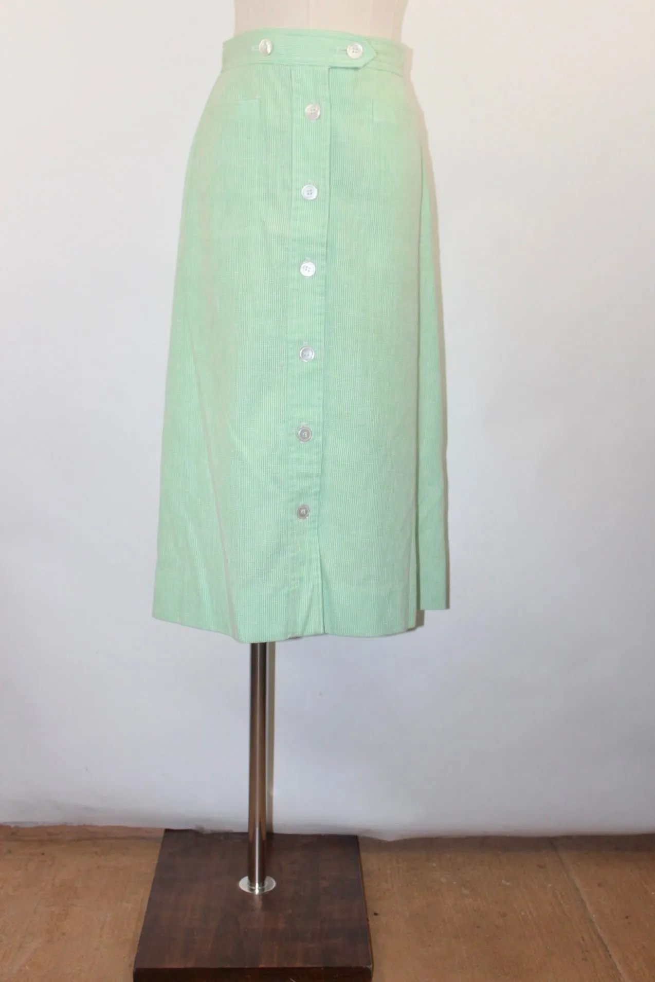 Vintage 90s Plaid Midi Skirt (25"-26")