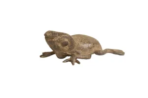 Vintage African Bronze Checkered Back Frog