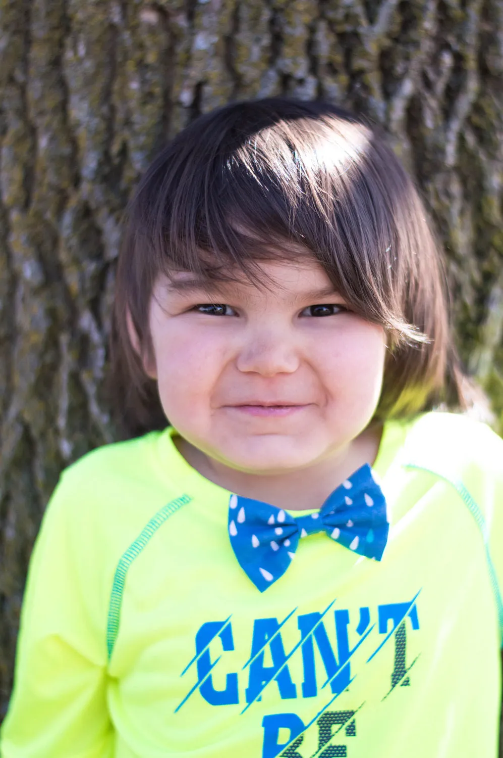 Vintage blue plaid bow tie - HOPE