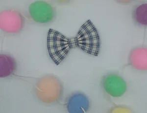 Vintage blue plaid bow tie - HOPE