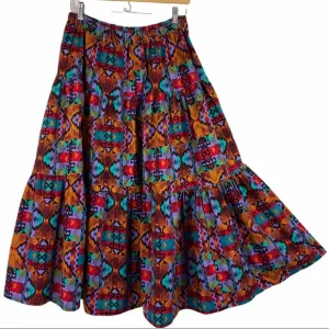 Vintage boho rockabilly full skirt
