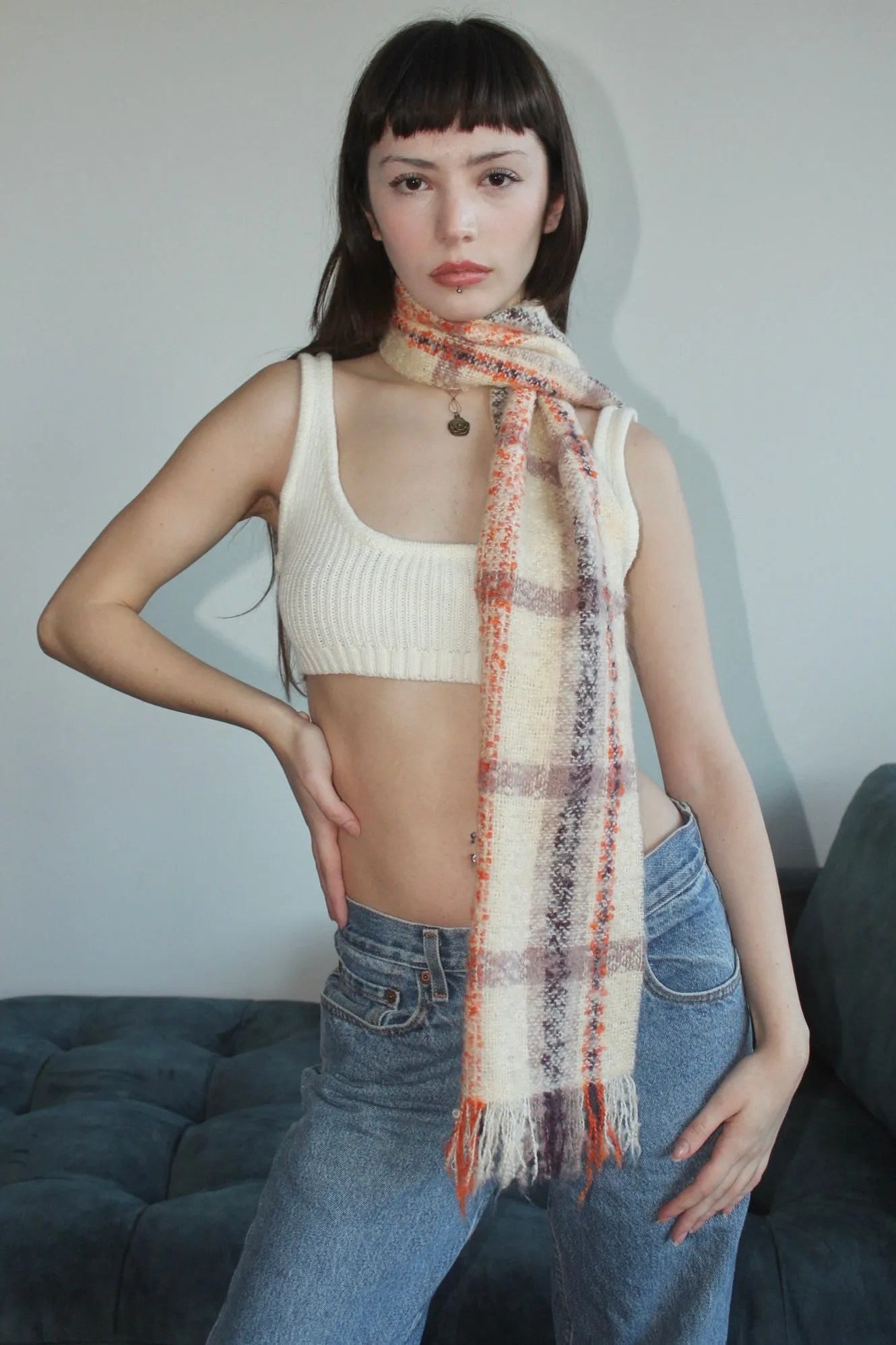 Vintage Checkered Scarf