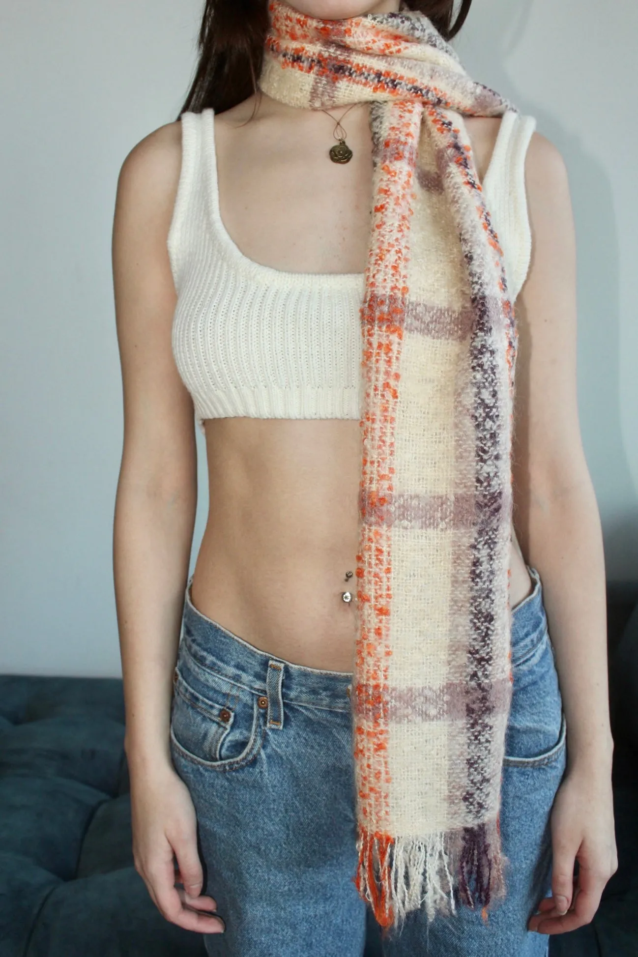 Vintage Checkered Scarf