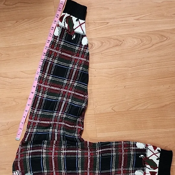 Vintage Crossings Plaid Golf Button Cardigan