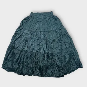 Vintage Handmade Black Acetate Skirt Small Broomstick Western Boho Witchy
