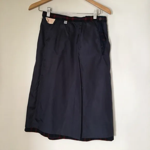 Vintage High Waist Plaid Pendleton Midi Skirt