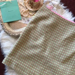 Vintage Lilly Pulitzer Pink Green Wool Tweed Clueless Barbie Skirt Y2k White 90’