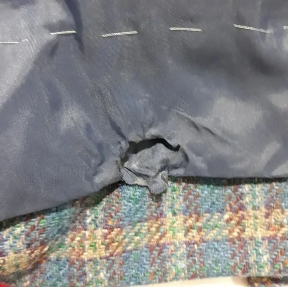Vintage L.L.BEAN women's skirt plaid pure wool lined midi size 14.