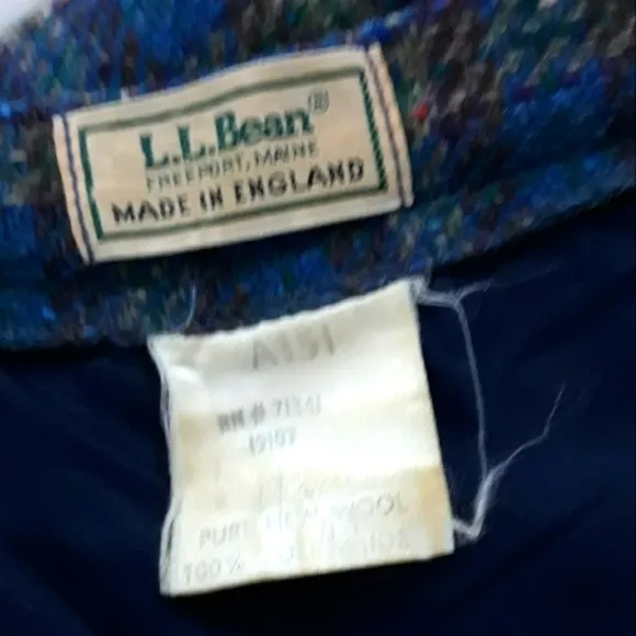 Vintage L.L.BEAN women's skirt plaid pure wool lined midi size 14.