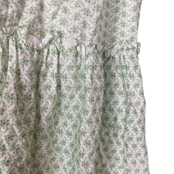 Vintage Maxi Skirt set Floral Bib Ruffle Collar Handmade Women Sz XS/S Festival