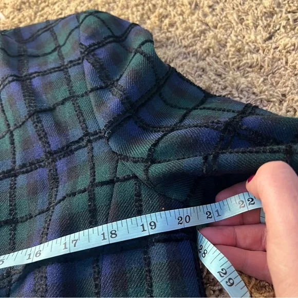 Vintage NEW PENDLETON Womens 14 Wool Blazer  Green Blue Black Plaid Tartan DA