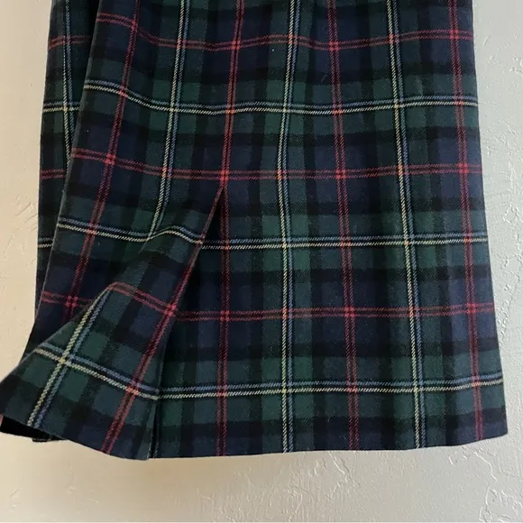 Vintage Pendelton Malcolm Plaid Tartan Wool Skirt Pencil Slim Size 8