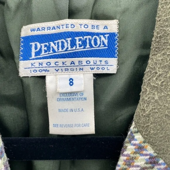 Vintage Pendleton vintage preppy classic career wool green heritage plaid blazer