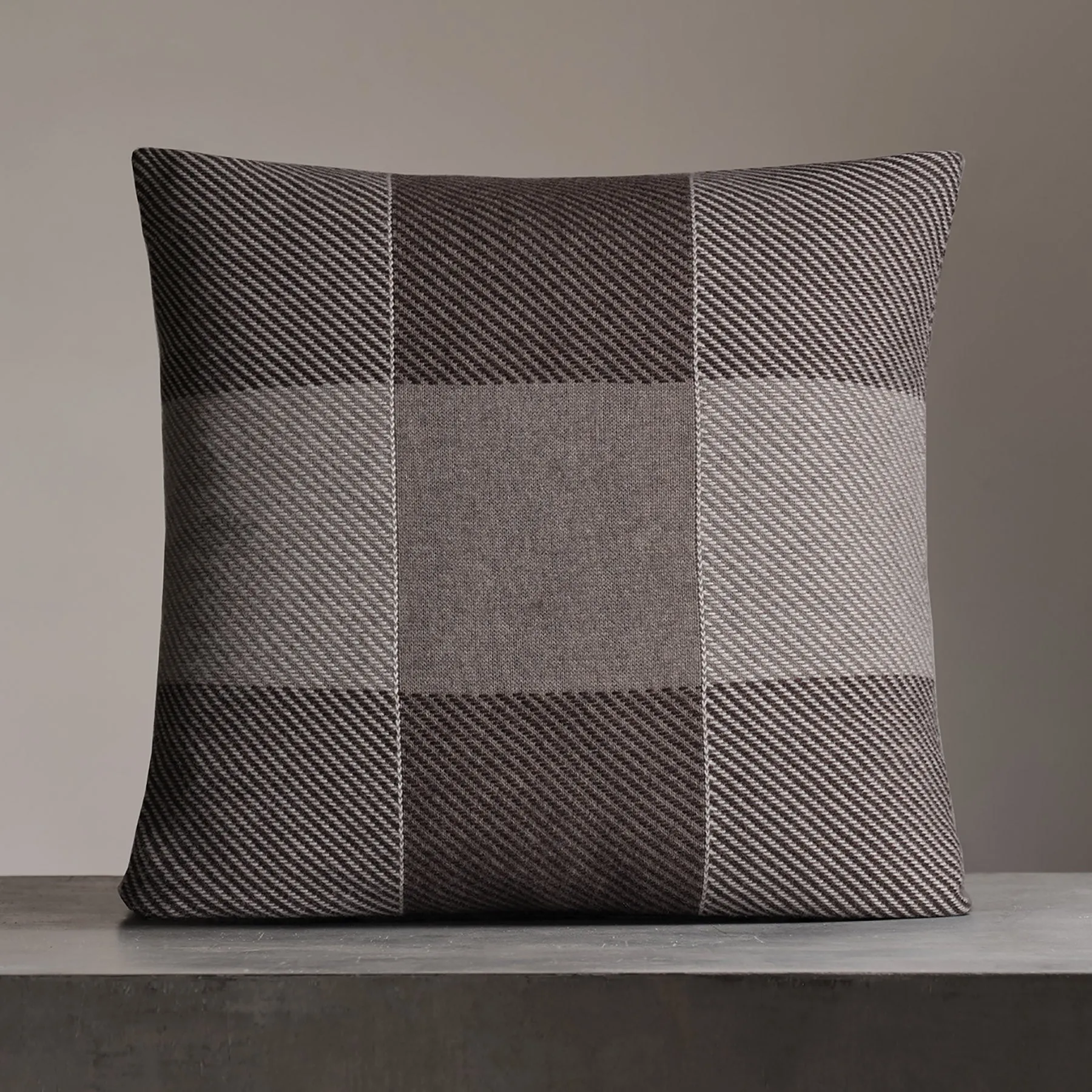 Vintage Plaid Sham - Natural/Brown/Ivory