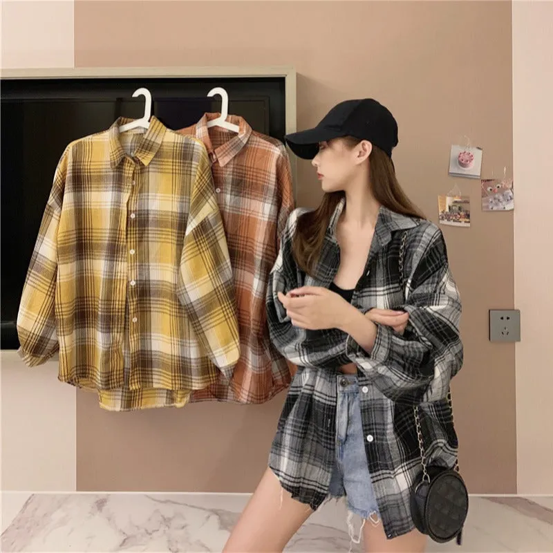 Vintage plaid shirt  KF90400