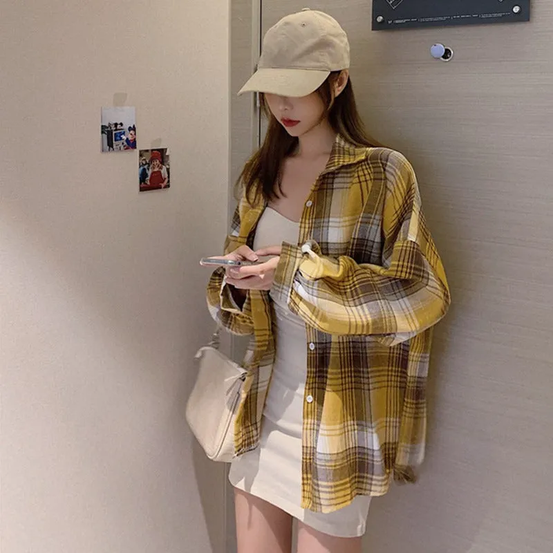 Vintage plaid shirt  KF90400