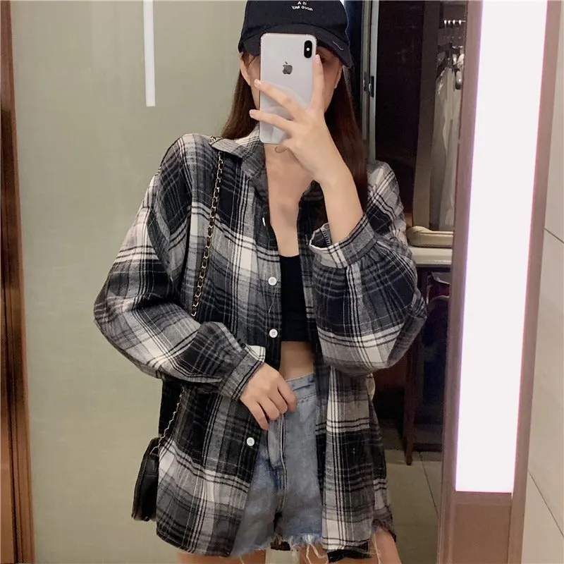 Vintage plaid shirt  KF90400