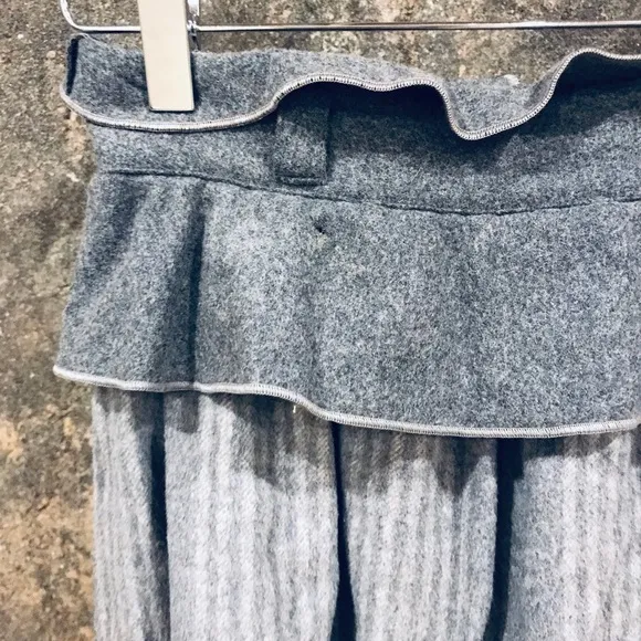 vintage plaid skirt Italian gray wool Nik Nik